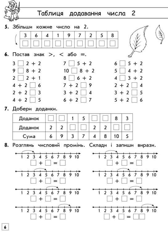 Тренажер з математики. Таблиці додавання і віднімання у межах 10 - інші зображення